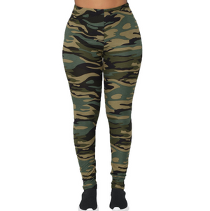 Women's Camouflage Grey Leggings Size (S-2XL)