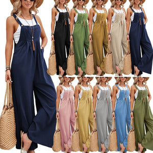 Women's Bib Overalls Casual Jumpsuits Size (S-XXXL)