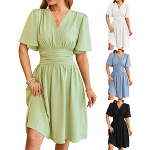 Women's Fashion Bell-sleeved Summer Dress 
Size (S-XL)