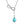 Women's 925 Sterling Silver Infinity Turquoise Drop Necklace