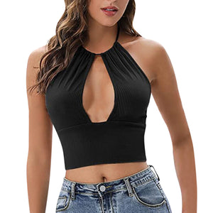 Women's Camisole Halter Sexy Hollow Tops Size (S-XL)