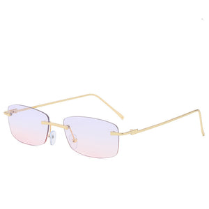 Women's Fashion Rimless Cut-edge Ocean Lens Sunglasses