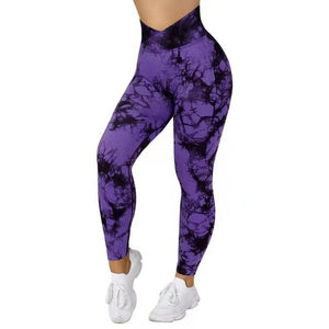 Women's Seamless Tie Dye Leggings Size (S-L)