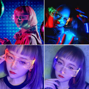 LED Luminous Futuristic Style Glasses