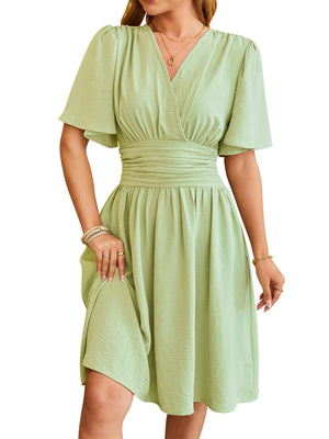 Women's Fashion Bell-sleeved Summer Dress 
Size (S-XL)