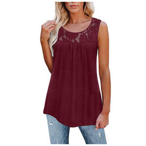 Women's Sexy Lace Loose Neck Tank Tops Size (S-5XL)