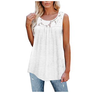 Women's Sexy Lace Loose Neck Tank Tops Size (S-5XL)