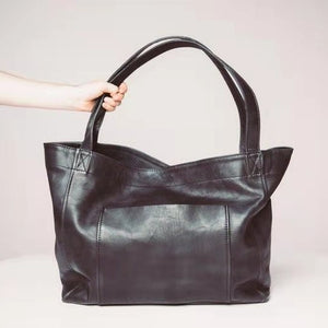 Women Soft Leather Large Capacity One-shoulder Tote Bag