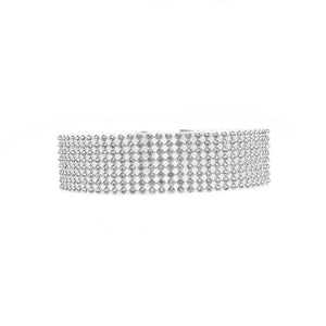 Women Full Crystal Rhinestone Choker Necklace