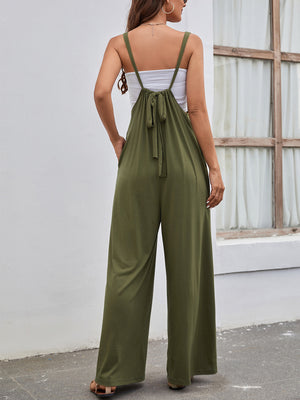 Women's Casual Wide Leg Jumpsuit (size S-XL)