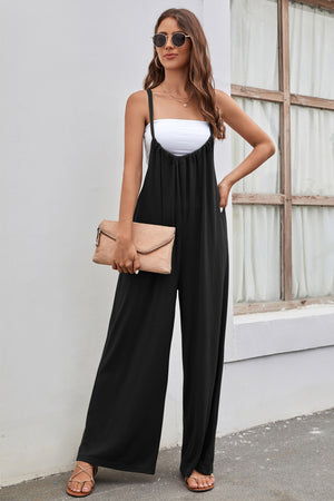 Women's Casual Wide Leg Jumpsuit (size S-XL)